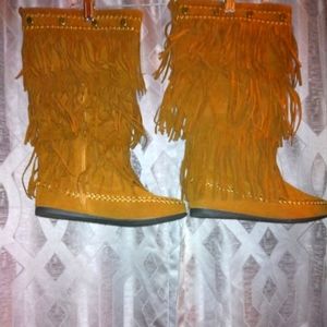 Boho Fringe Boots